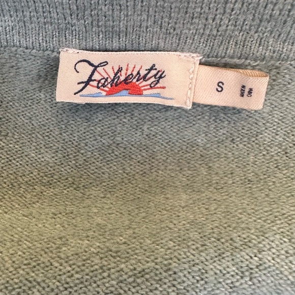 Faherty “Jackson” Sweater Polo In Jadeite Heather Small Excellent Condition! - Picture 10 of 10